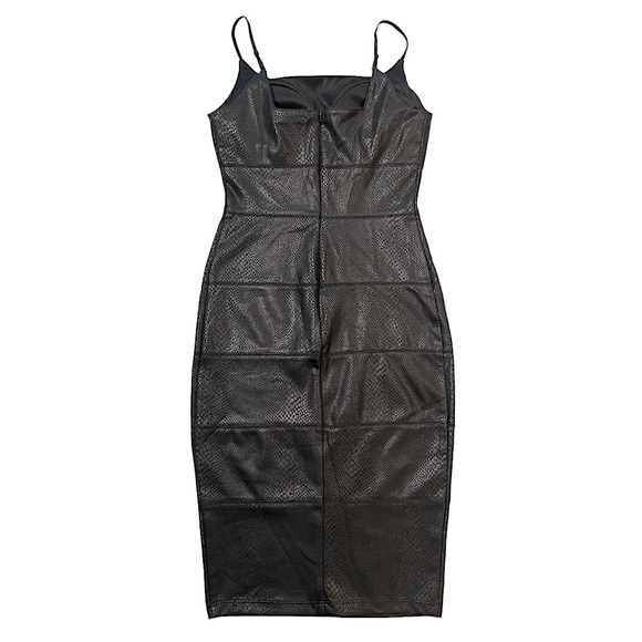 NWOT bebe Vegan Leather Midi Dress - Picture 10 of 16